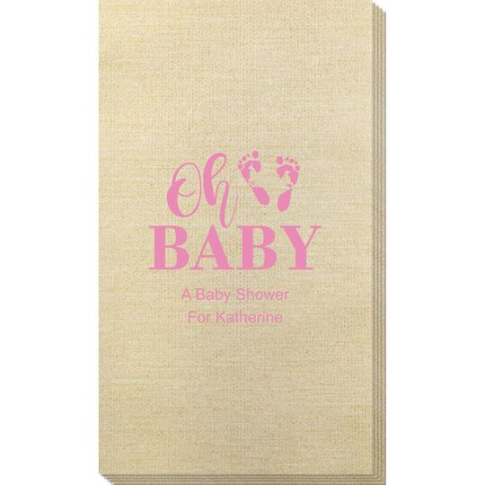 Oh Baby with Baby Feet Bamboo Luxe Guest Towels
